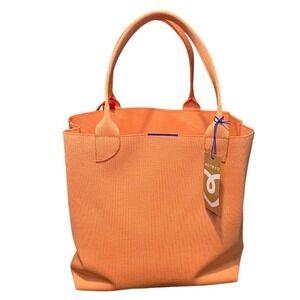 Rothys The Essential Tote Bag Bright Coral Orange Sustainable Knit NWT